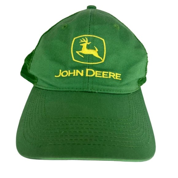 MPC Promotions Other - Vintage John Deere Trucker Hat Green Mesh Yellow Patch Snapback MPC Promotions